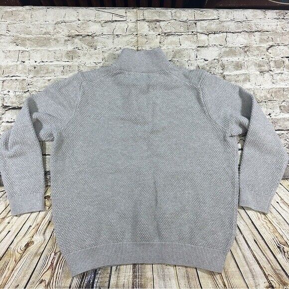 Vineyard Vines Sweater Men's Sz.L Gray Knitted Hamilton 1/2 Half-Zip 100%Cotton - Picture 6 of 9